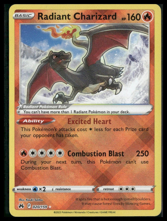 Radiant Charizard #020/159 Crown Zenith VLP