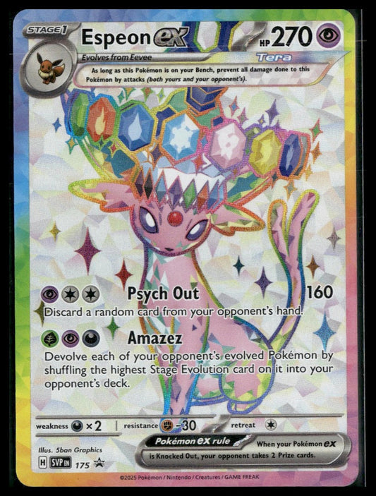 Espeon ex #175 Prismatic Evolutions Premium Figure Collection Promo NM