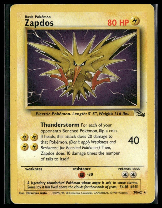 Zapdos #30/62 Fossil MP