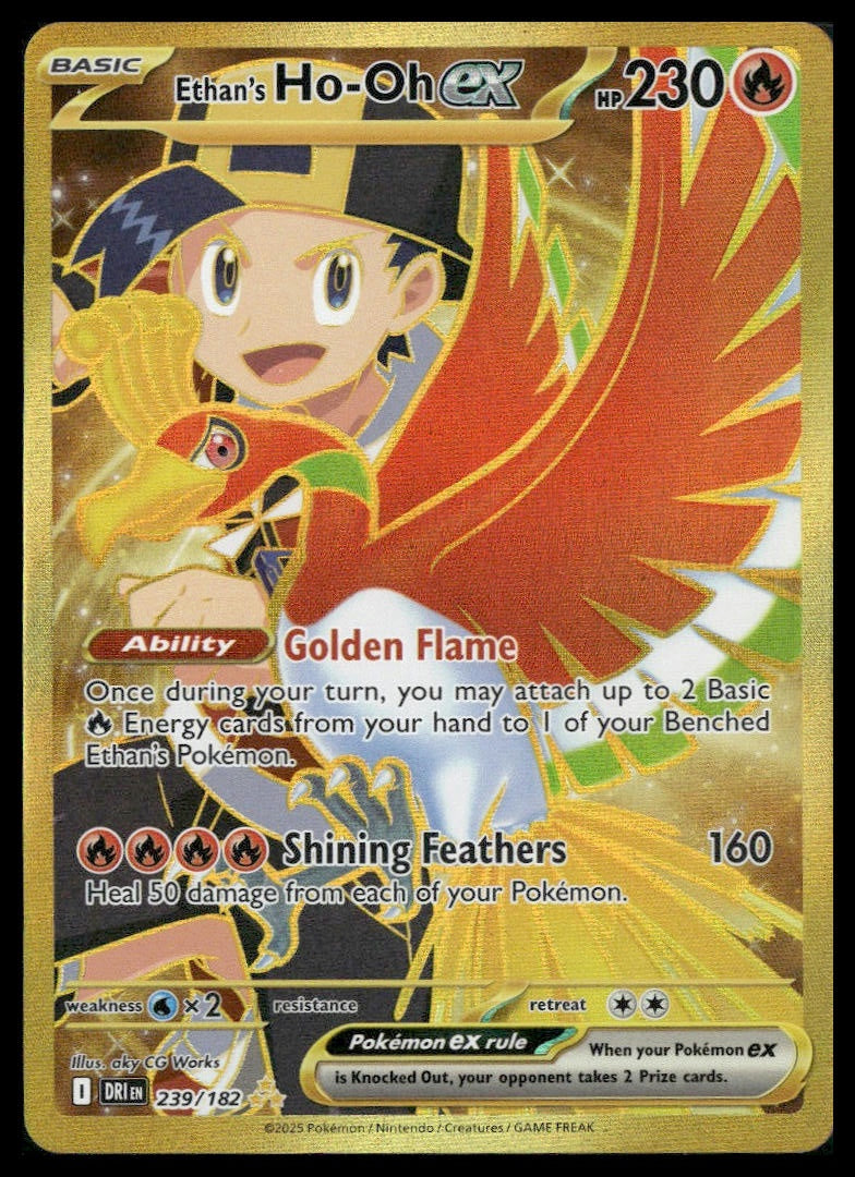 Ethan's Ho-Oh ex #239/182 Destined Rivals NM