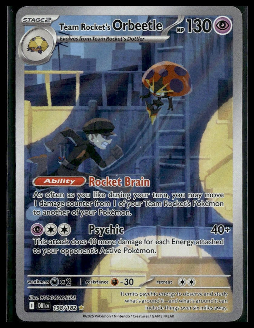 Team Rocket's Orbeetle #198/182 Destined Rivals VLP