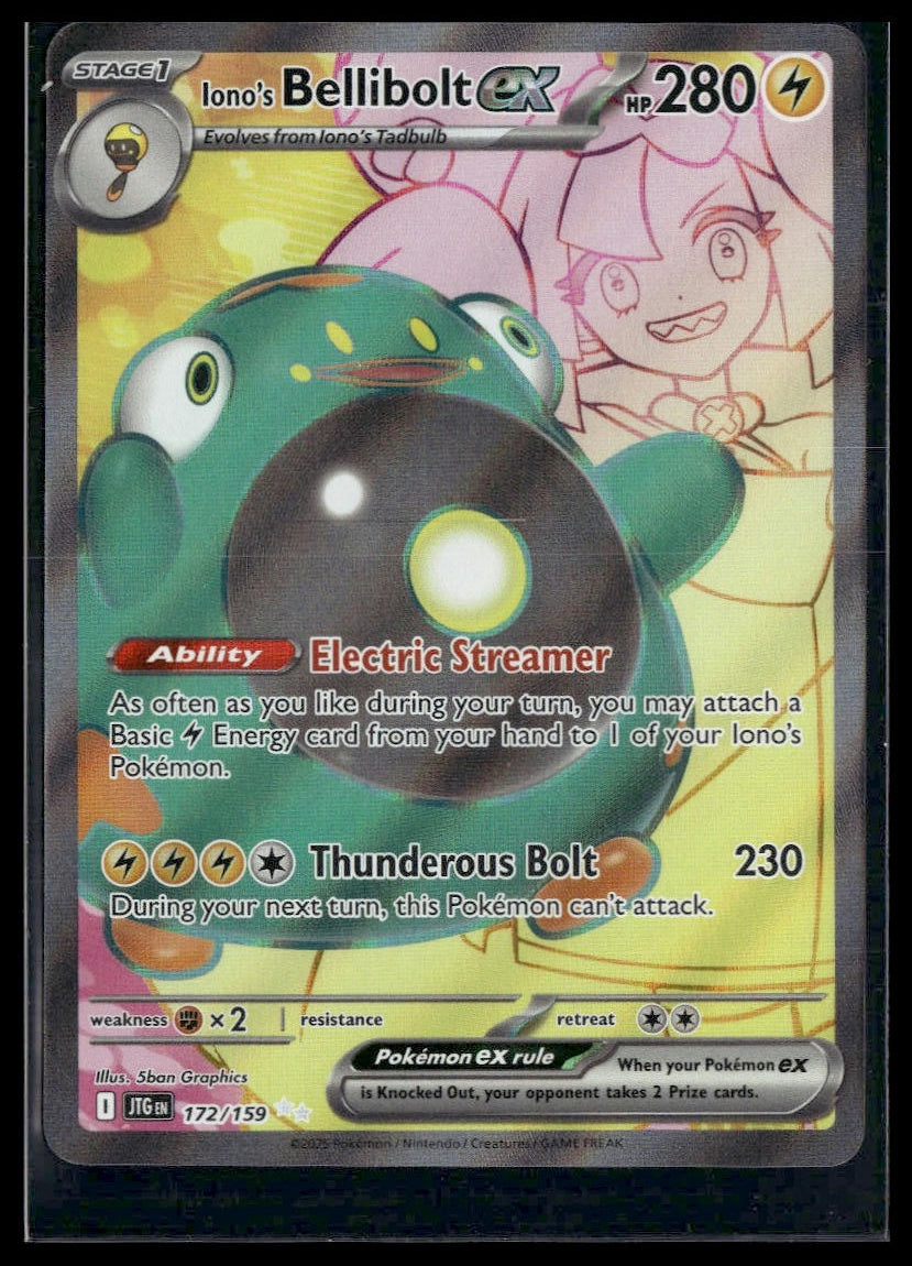 Iono's Bellibolt ex #172/159 Journey Together NM