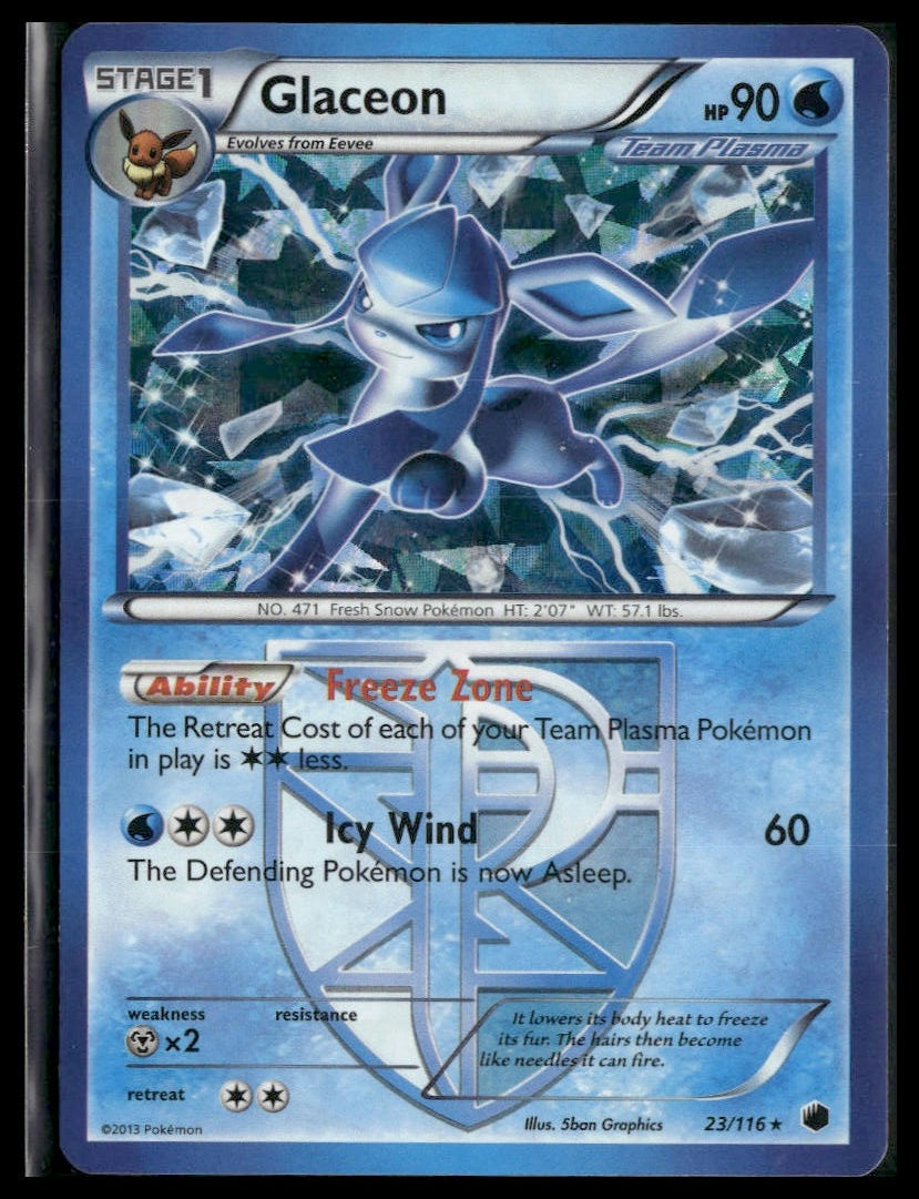 Glaceon (Team Plasma) #23/116 Cracked Ice Holo Plasma Freeze LP
