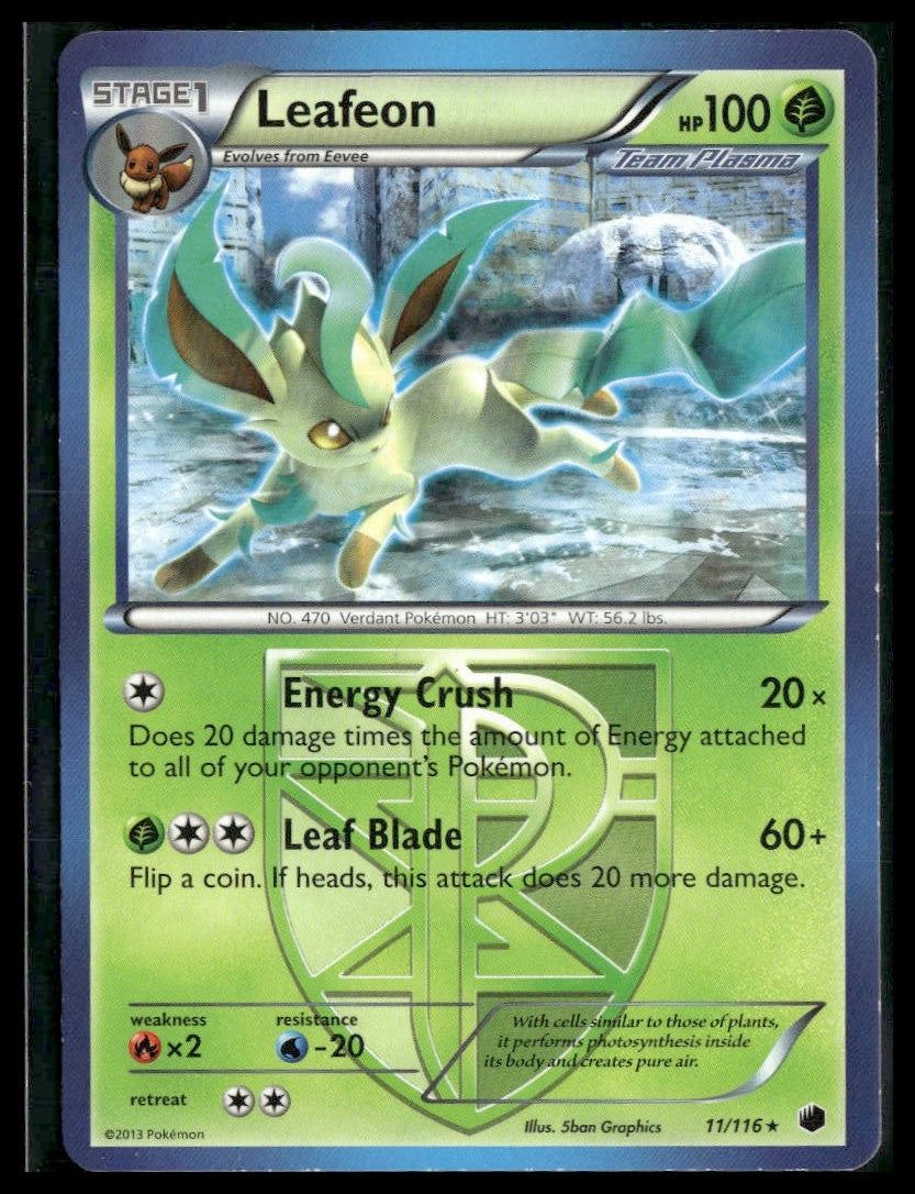 Leafeon (Team Plasma) #11/116 Plasma Freeze LP