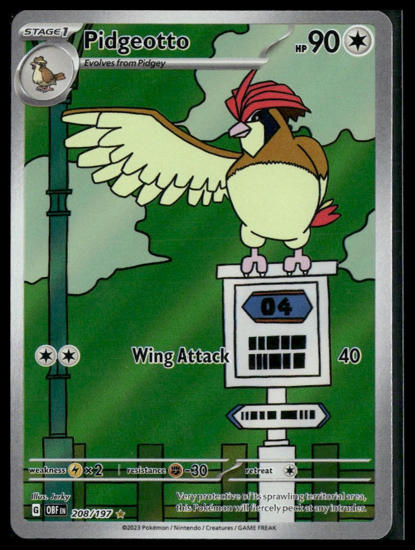 Pidgeotto #208/197 Obsidian Flames VLP