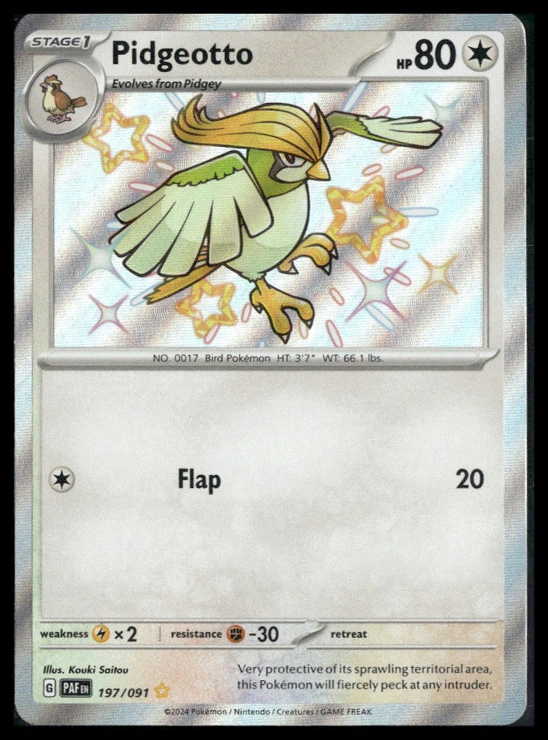 Pidgeotto #197/091 Paldean Fates NM