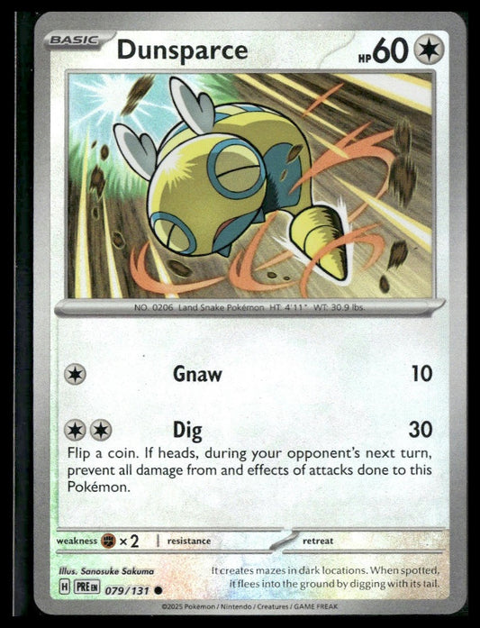 Dunsparce (Master Ball) #079/131 Prismatic Evolutions NM
