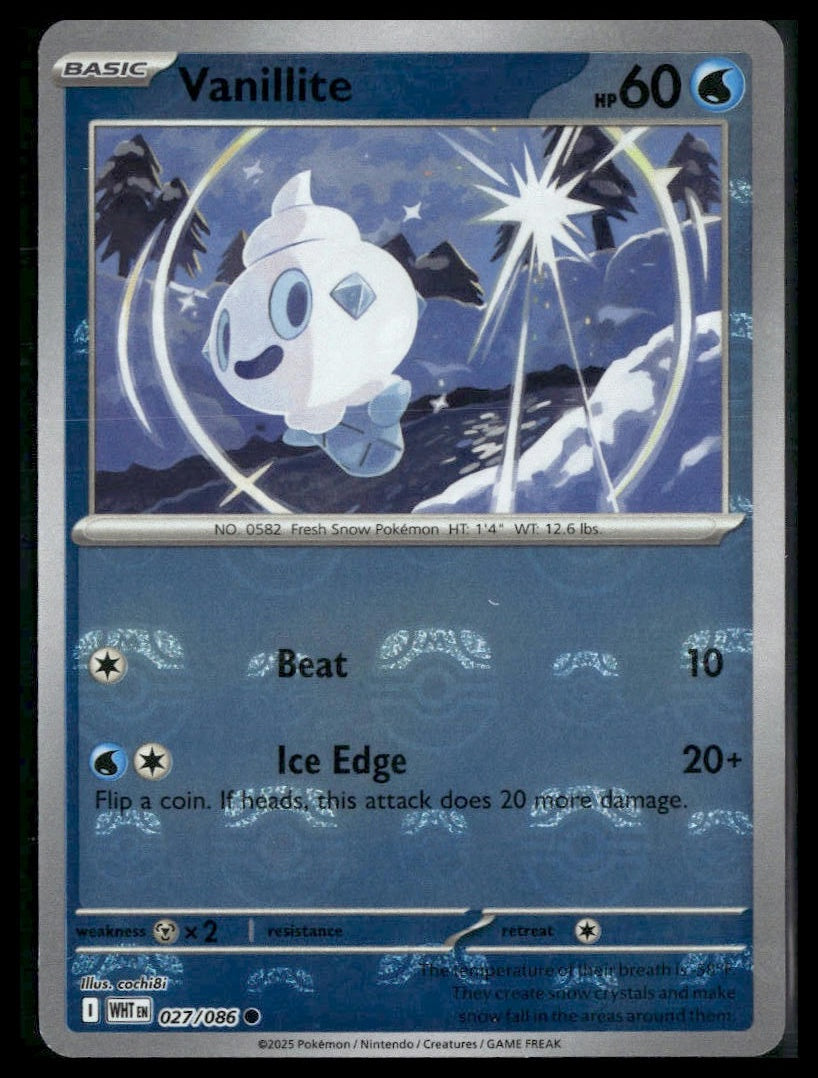 Vanillite (Master Ball) #027/086 White Flare NM