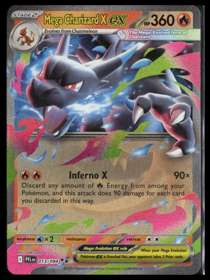 Mega Charizard X ex #13/94 Phantasmal Flames NM