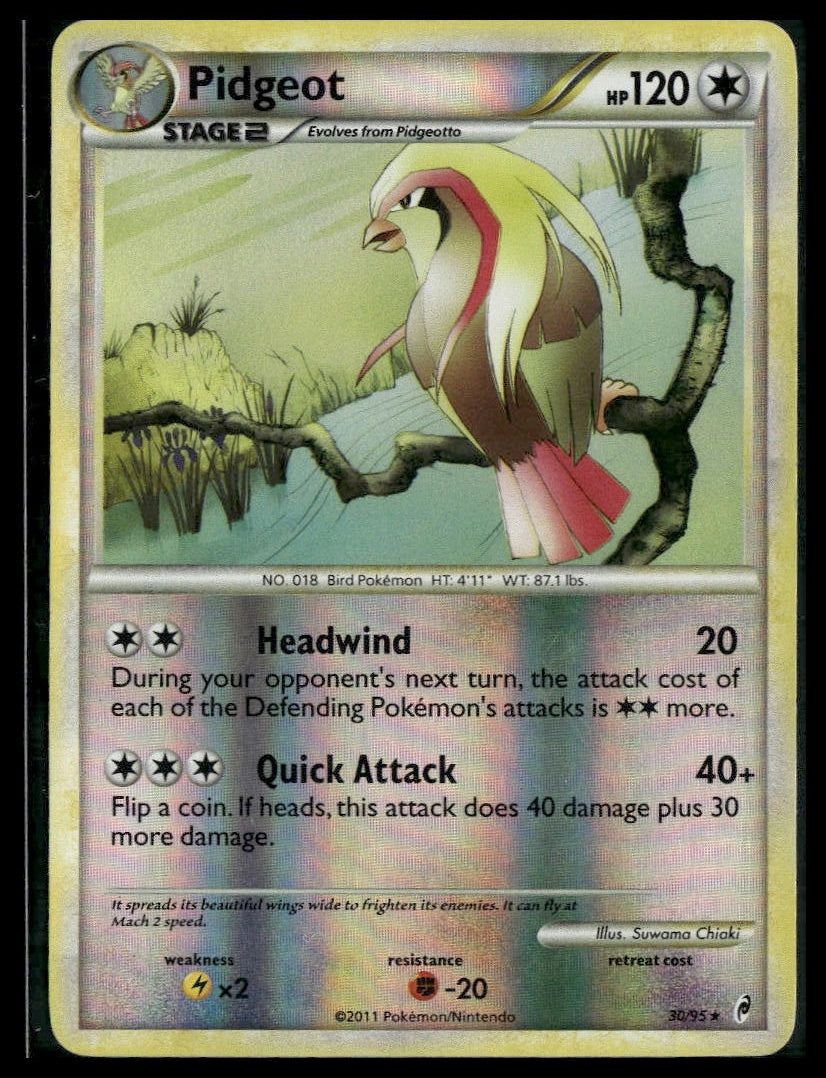 Pidgeot #30/95 Reverse Holo Call of Legends MP
