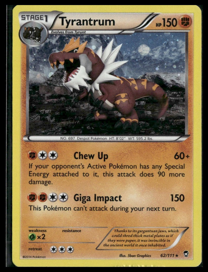 Tyrantrum #62/111 Cosmos Holo XY - Furious Fists MP