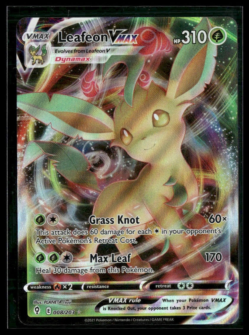 Leafeon VMAX #008/203 Evolving Skies NM