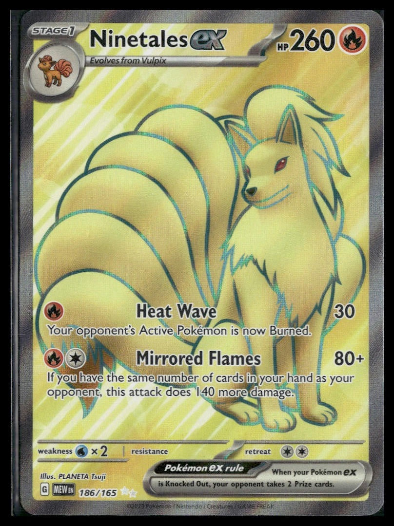 Ninetales ex #186/165 Scarlet & Violet 151 VLP