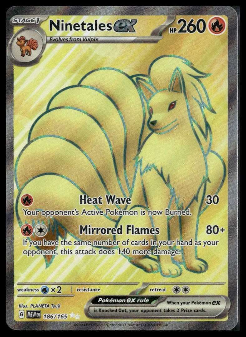 Ninetales ex #186/165 Scarlet & Violet 151 VLP