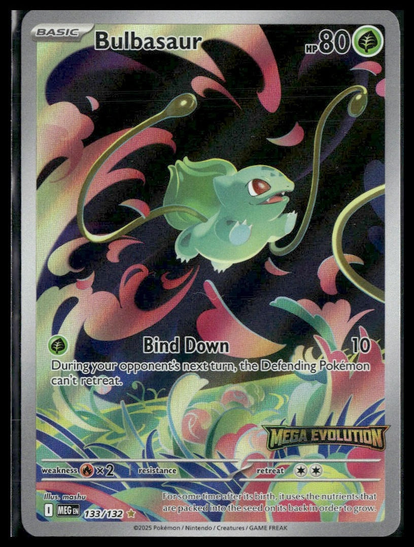Bulbasaur #133/132 STAMP Mega Evolution Box Topper VLP