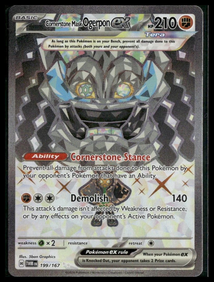 Cornerstone Mask Ogerpon ex #199/167 Twilight Masquerade VLP
