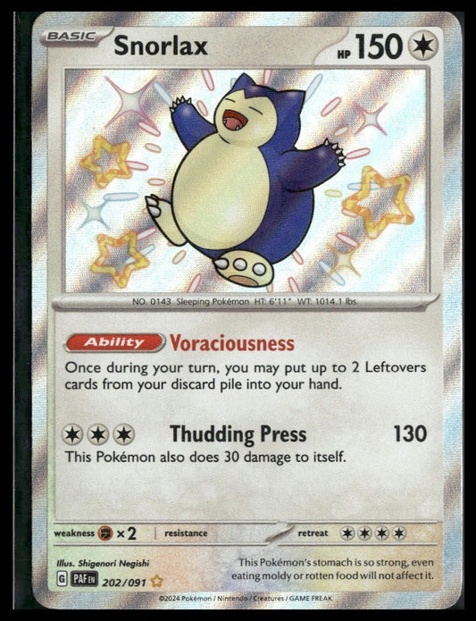 Snorlax #202/091 Paldean Fates VLP