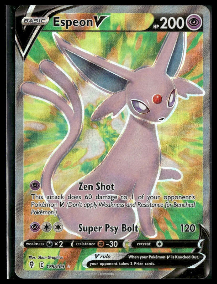 Espeon V (Full Art) #179/203 Evolving Skies VLP