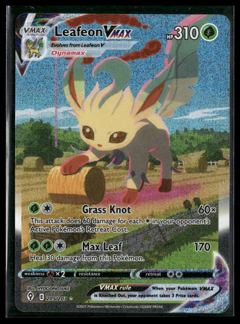 Leafeon VMAX (Alt Art) #205/203 Evolving Skies NM