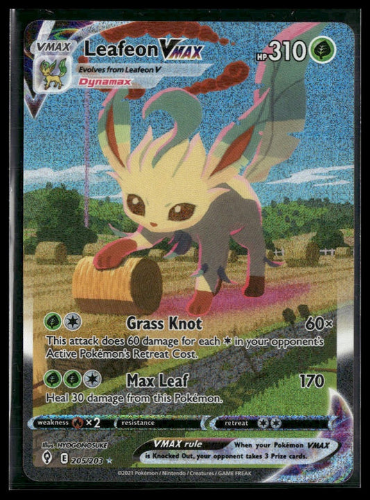 Leafeon VMAX (Alt Art) #205/203 Evolving Skies NM