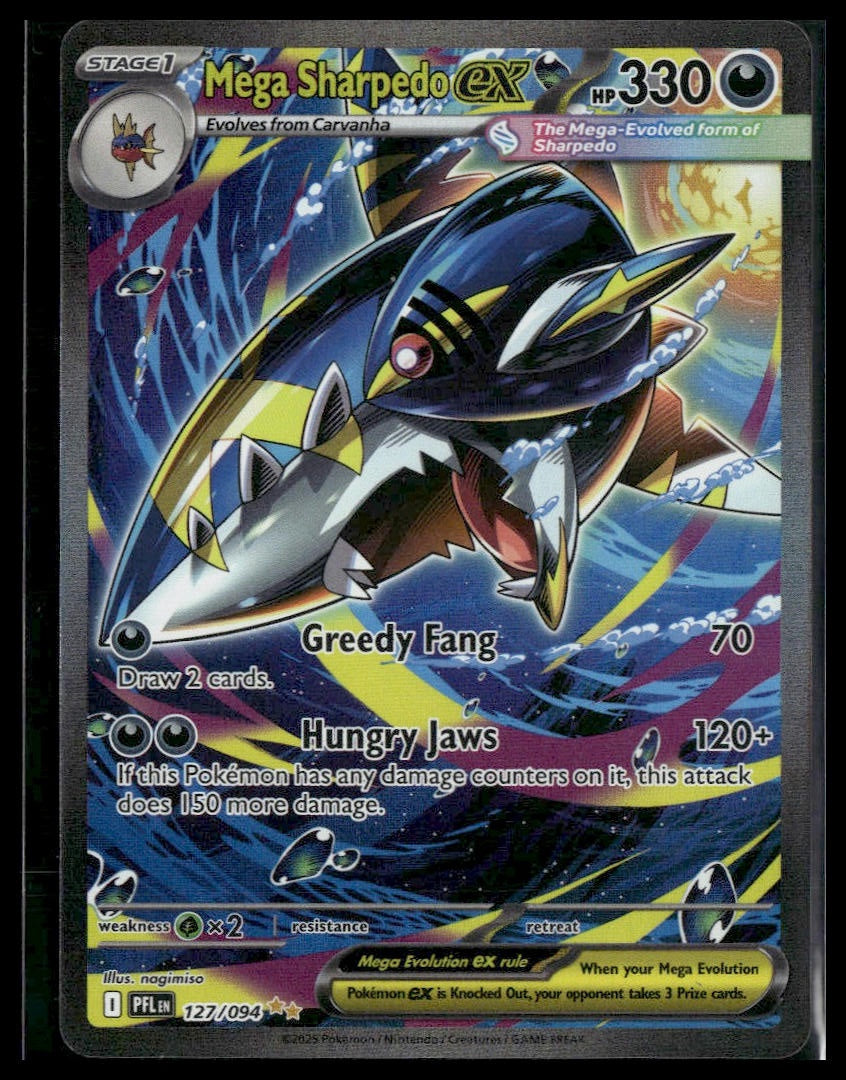 Mega Sharpedo ex #127/94 Phantasmal Flames NM