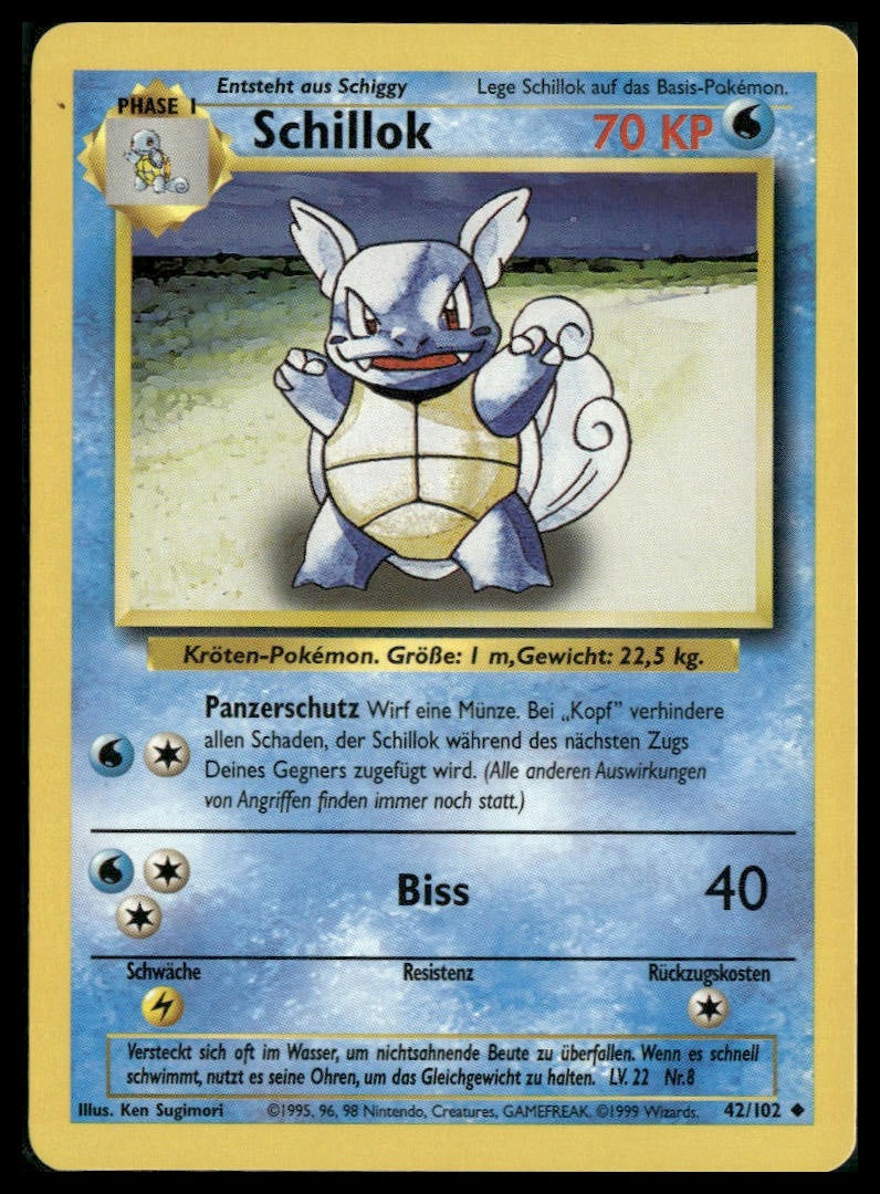 Schillok (Wartortle) #042/102 GERMAN Base Set LP