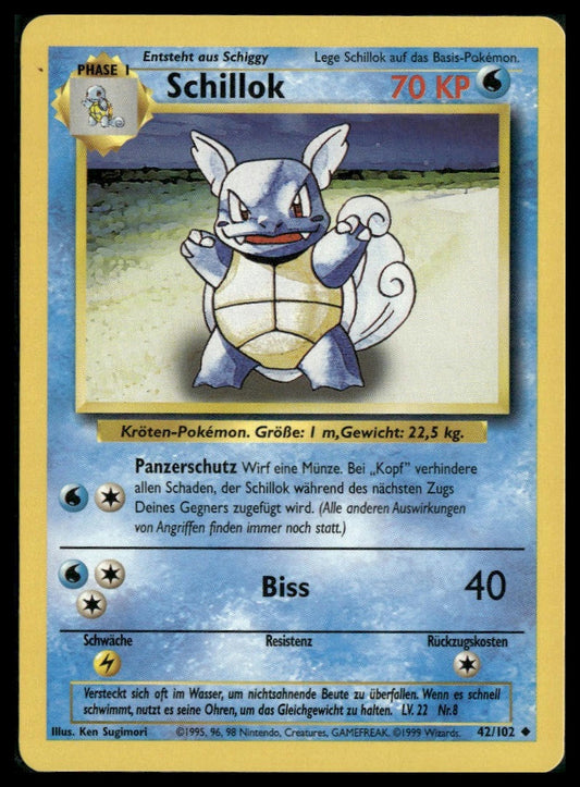 Schillok (Wartortle) #042/102 GERMAN Base Set LP
