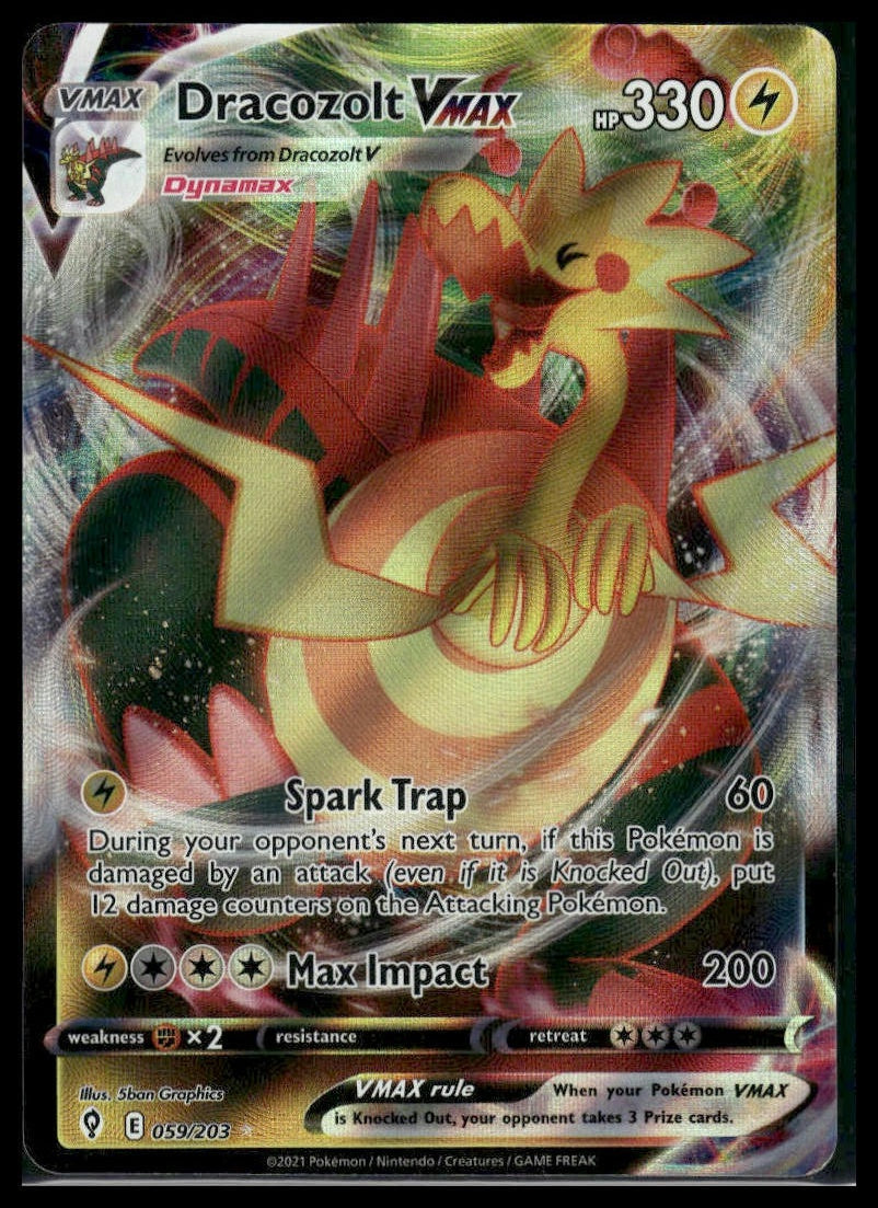 Dracozolt VMAX #059/203 Evolving Skies NM