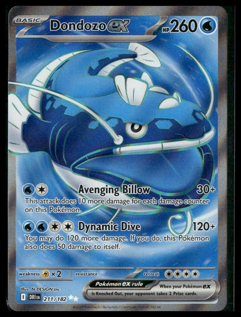 Dondozo ex #211/182 Destined Rivals NM