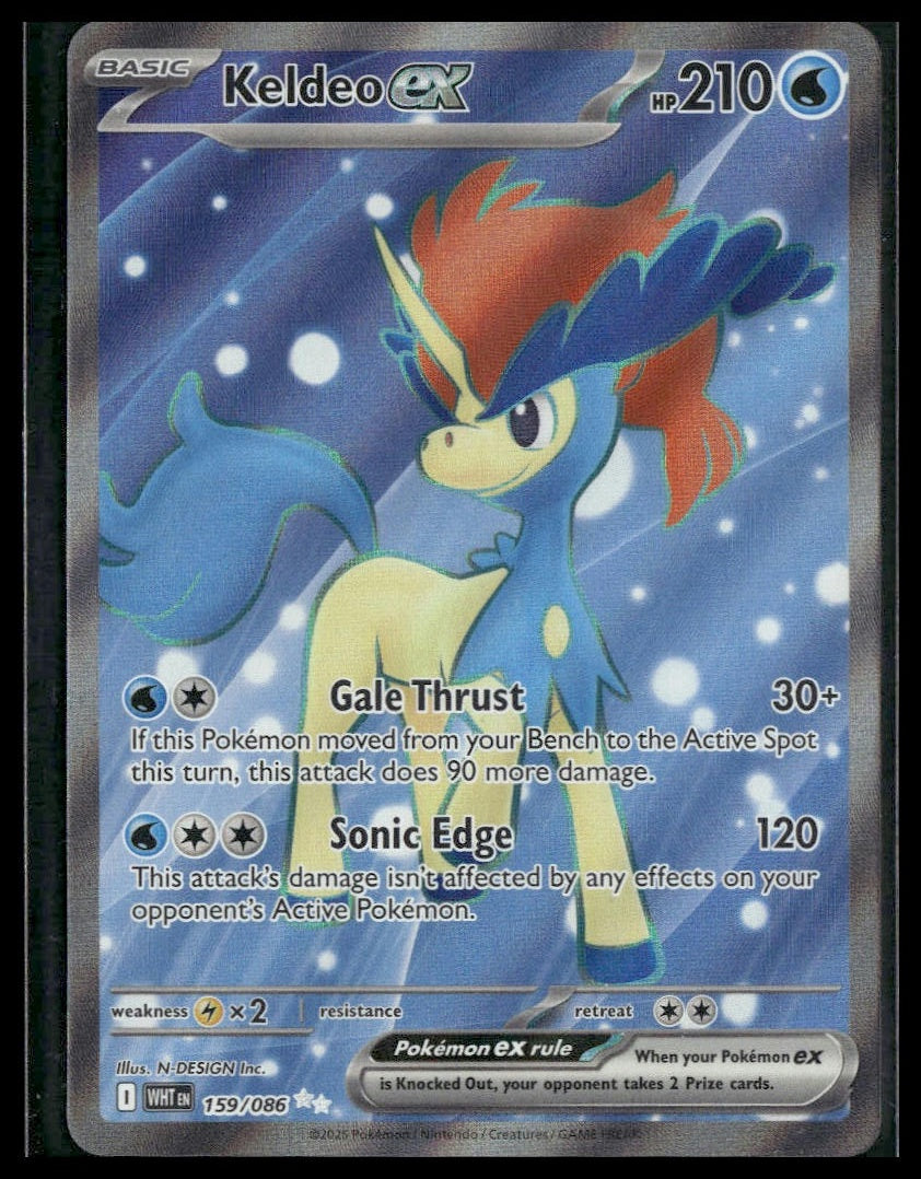 Keldeo ex #159/086 White Flare LP