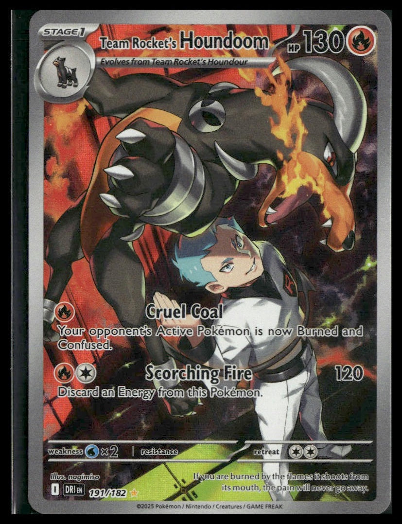 Team Rocket's Houndoom #191/182 Destined Rivals NM