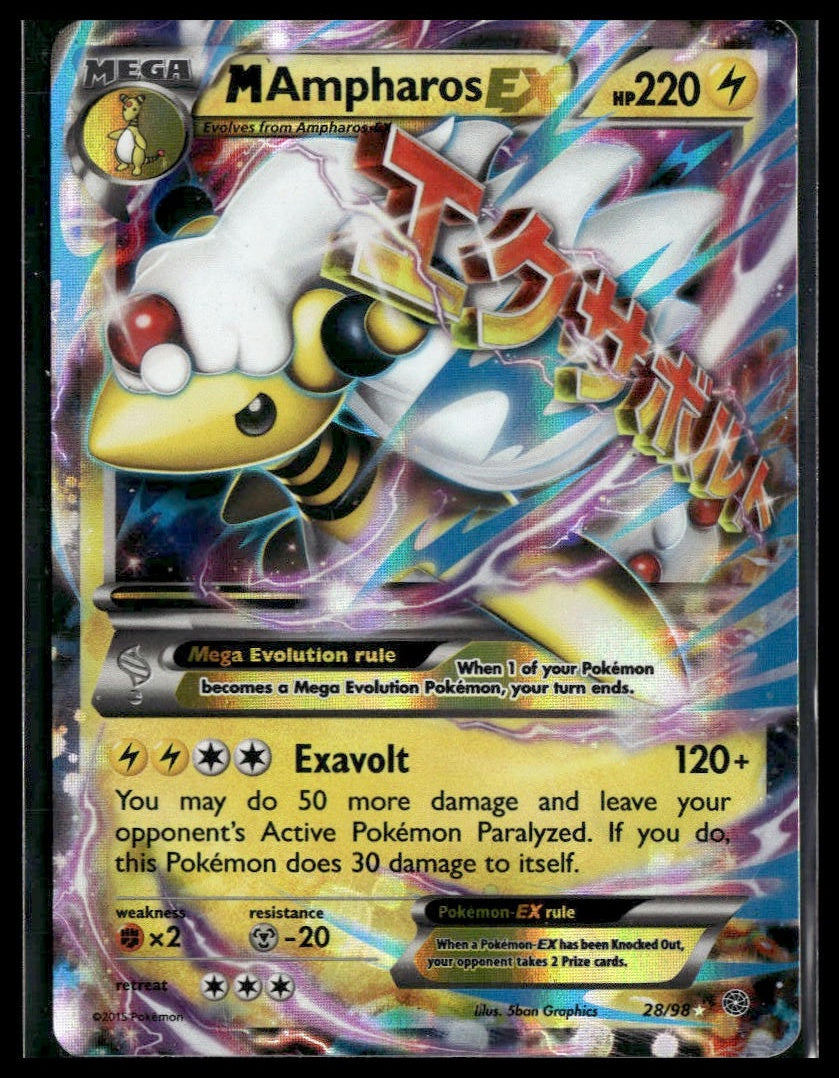 M Ampharos EX #28/98 XY - Ancient Origins MP