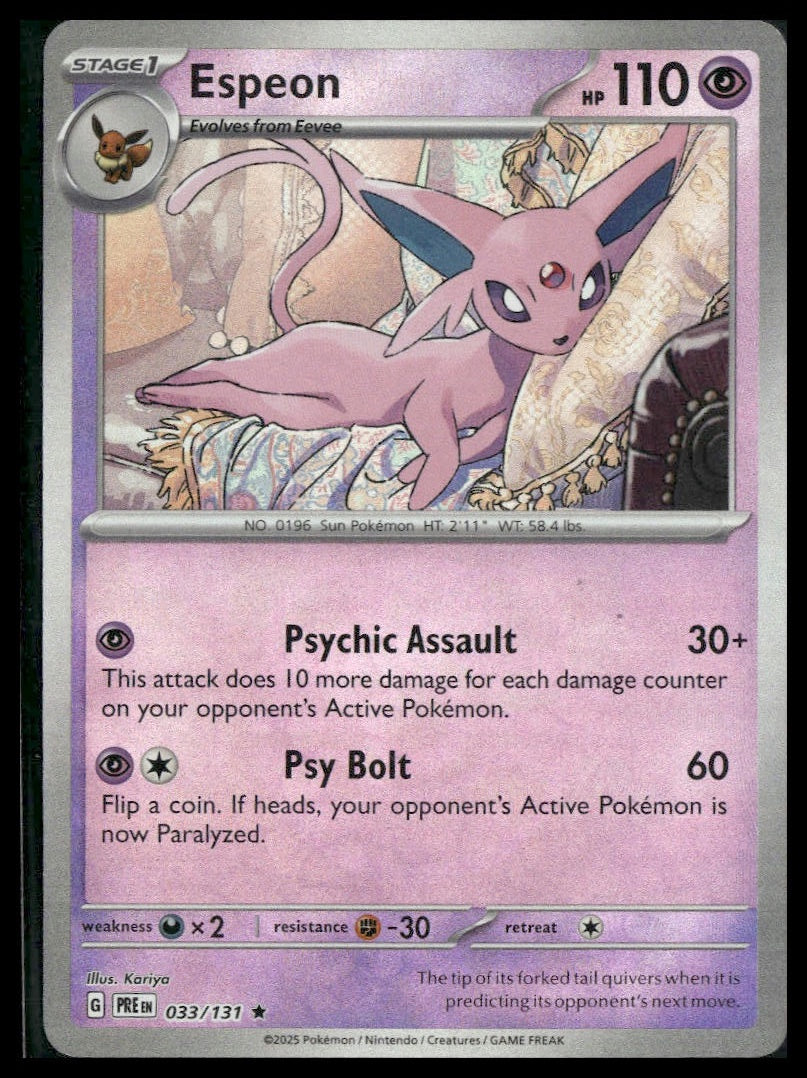 Espeon (Master Ball) #33/131 Prismatic Evolutions NM
