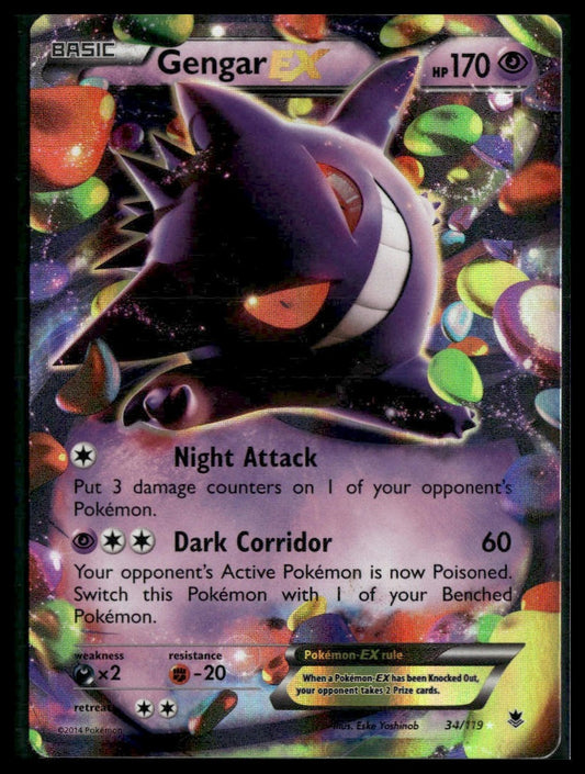 Gengar EX #34/119 XY - Phantom Forces MP