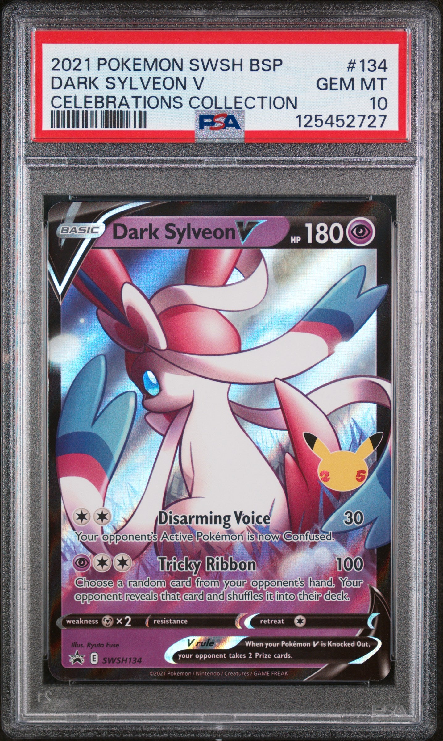 PSA 10 Dark Sylveon V #134 Celebrations Promo