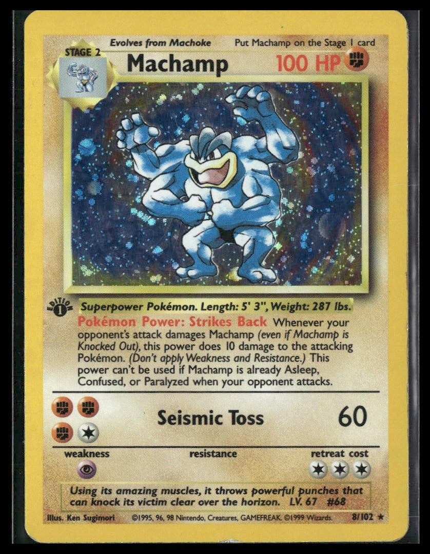 Machamp #008/102 1st Edition Base Set Deck Exclusives MP