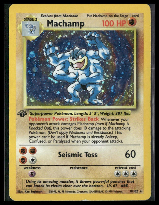 Machamp #008/102 1st Edition Base Set Deck Exclusives MP