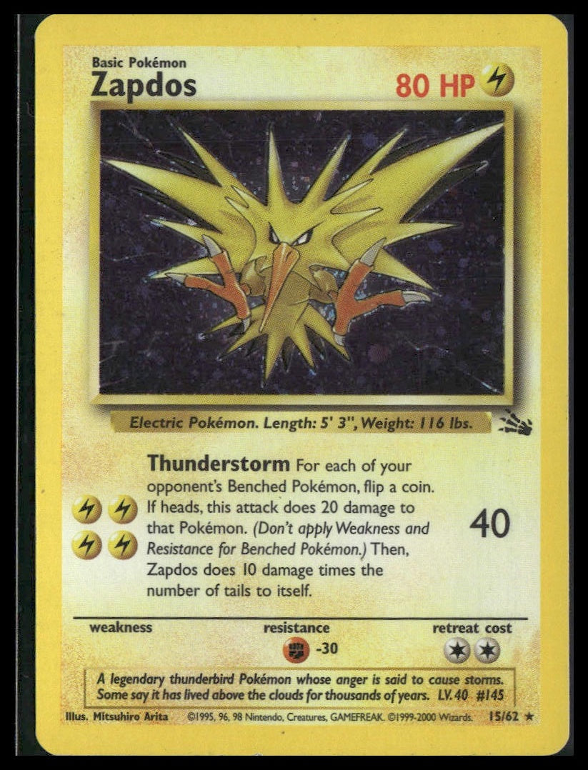 Zapdos #15/62 Fossil MP