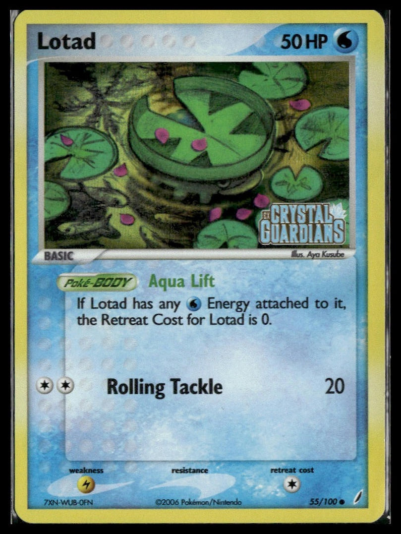 Lotad #55/100 STAMP Reverse Holo Crystal Guardians MP