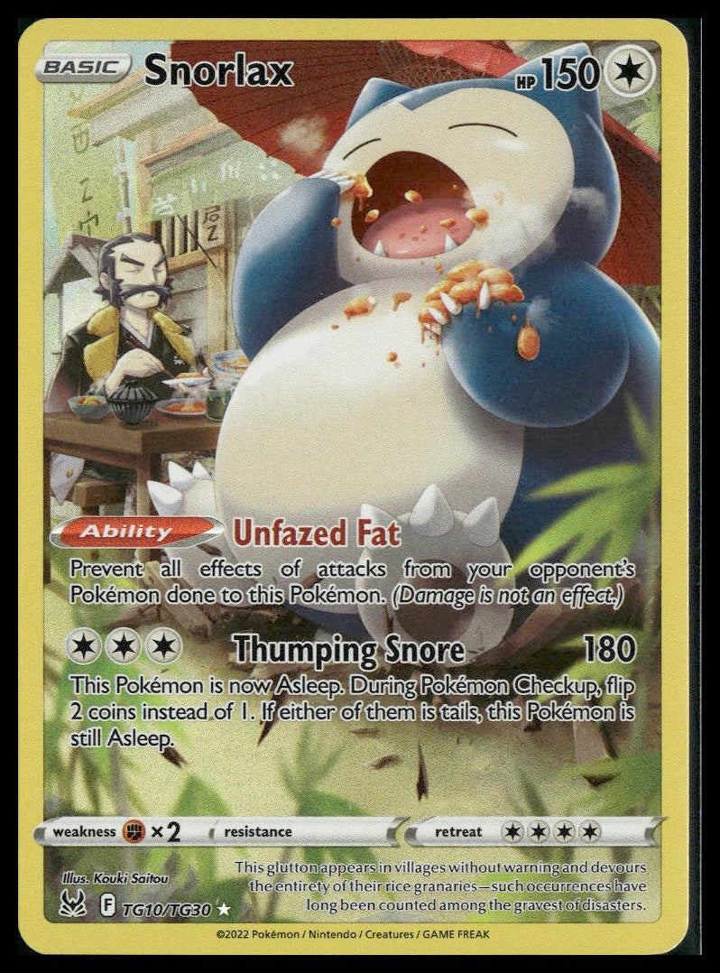 Snorlax #TG10/TG30 Lost Origin Trainer Gallery VLP
