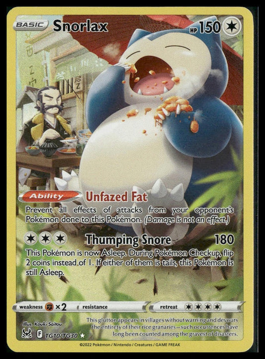 Snorlax #TG10/TG30 Lost Origin Trainer Gallery VLP