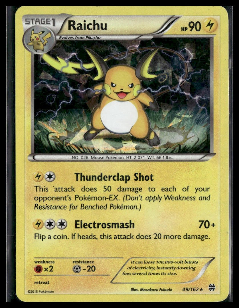 Raichu #049/162 Cracked Ice Holo BREAKthrough MP