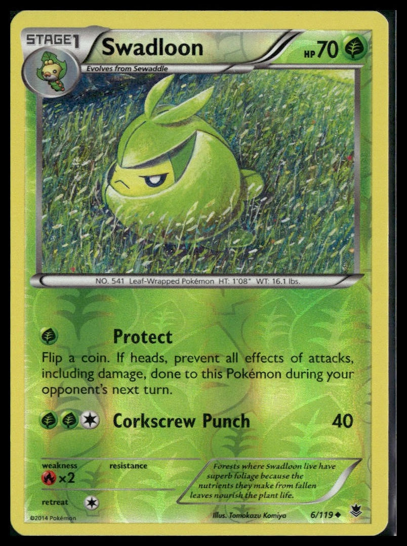 Swadloon #6/119 Tomokazu Komiya Reverse Holo XY - Phantom Forces LP