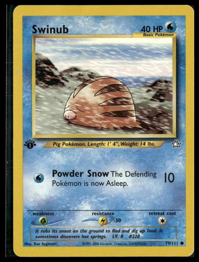 Swinub #079/111 1st Edition Neo Genesis MP