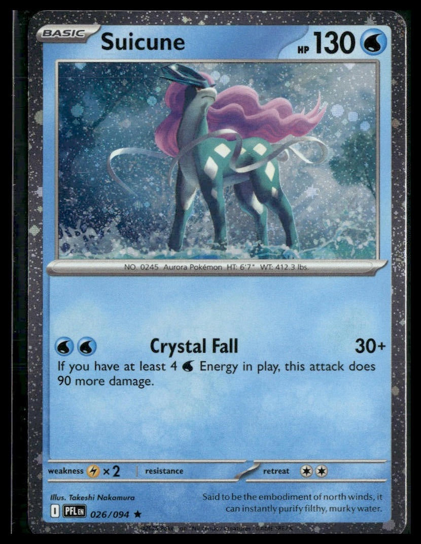 Suicune #026/094 Cosmos Holo Knockout Collection Phantasmal Flames Promo VLP