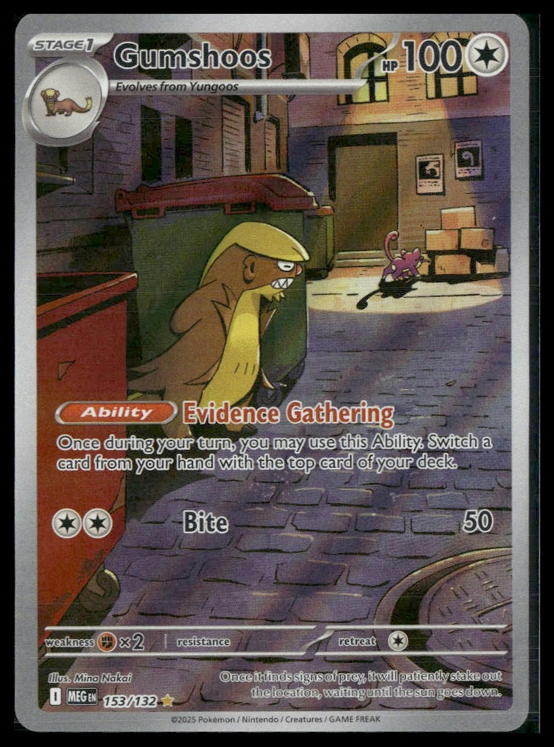 Gumshoos #153/132 Mega Evolution NM