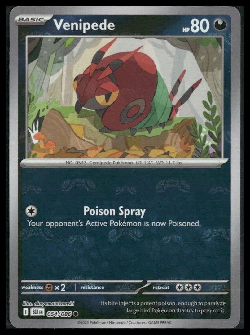 Venipede (Master Ball) #054/086 Black Bolt VLP
