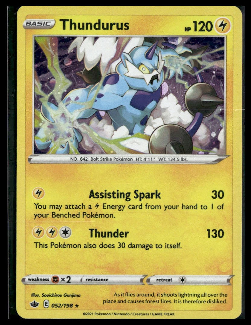 Thundurus #052/198 Cosmos Holo Chilling Reign VLP