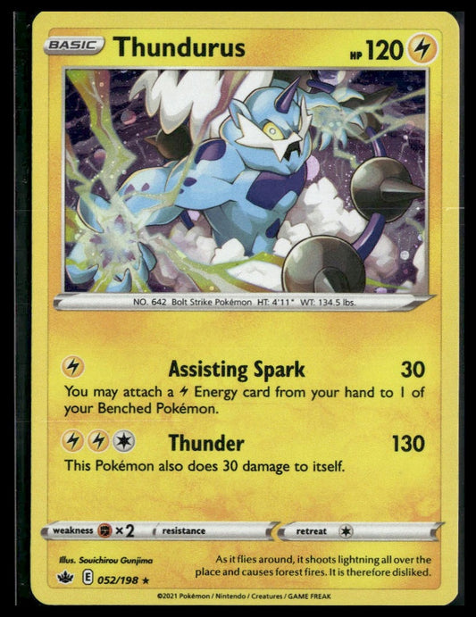 Thundurus #052/198 Cosmos Holo Chilling Reign VLP