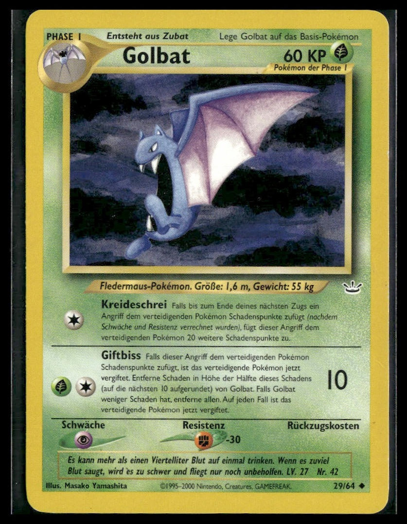 Golbat #29/64 GERMAN Neo Revelation LP